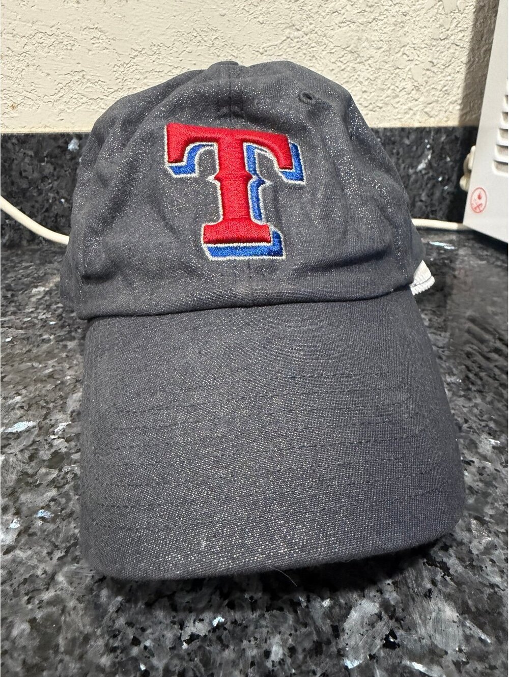 Grey sparkled Texas rangers hat